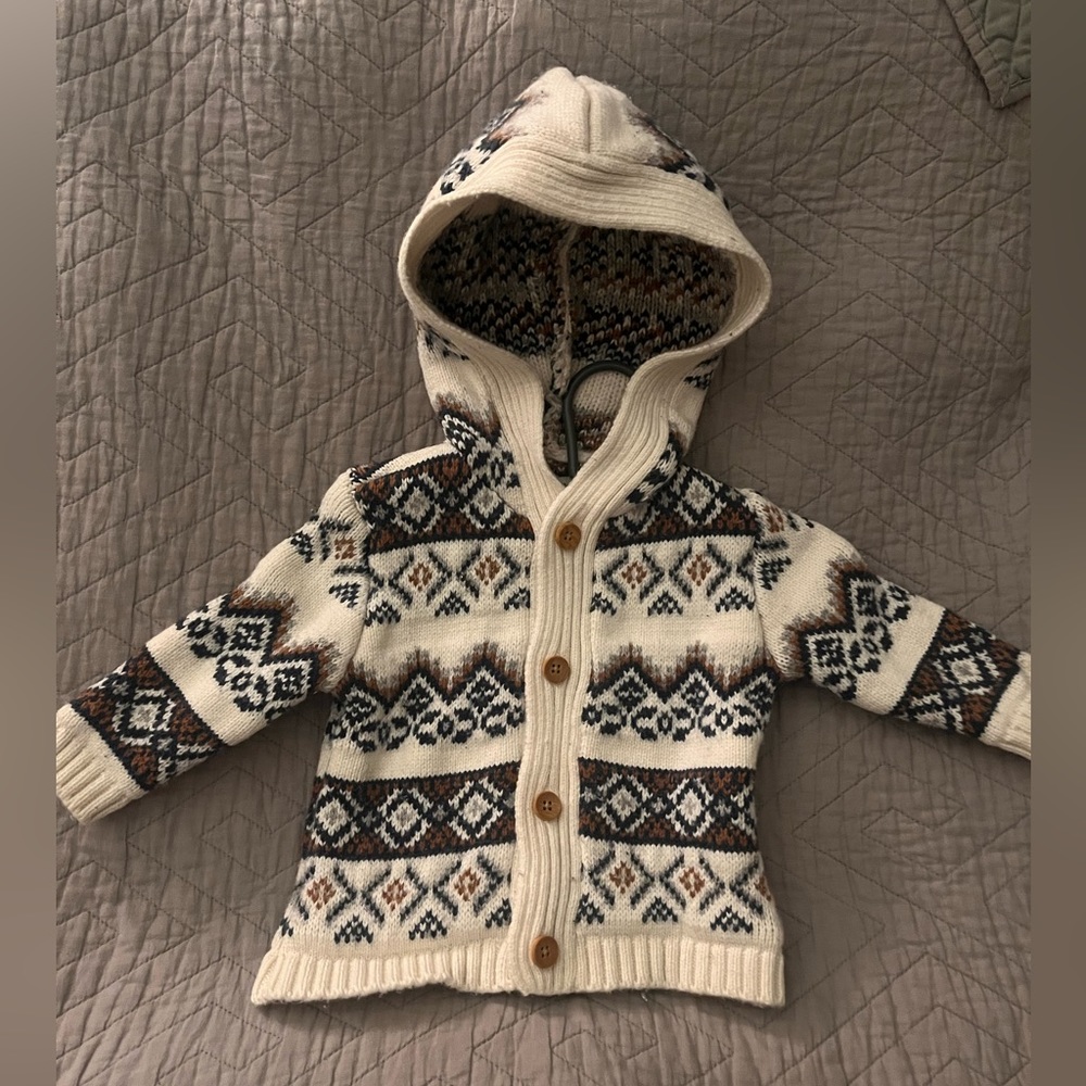Oshkosh B gosh hooded cardigan sweater